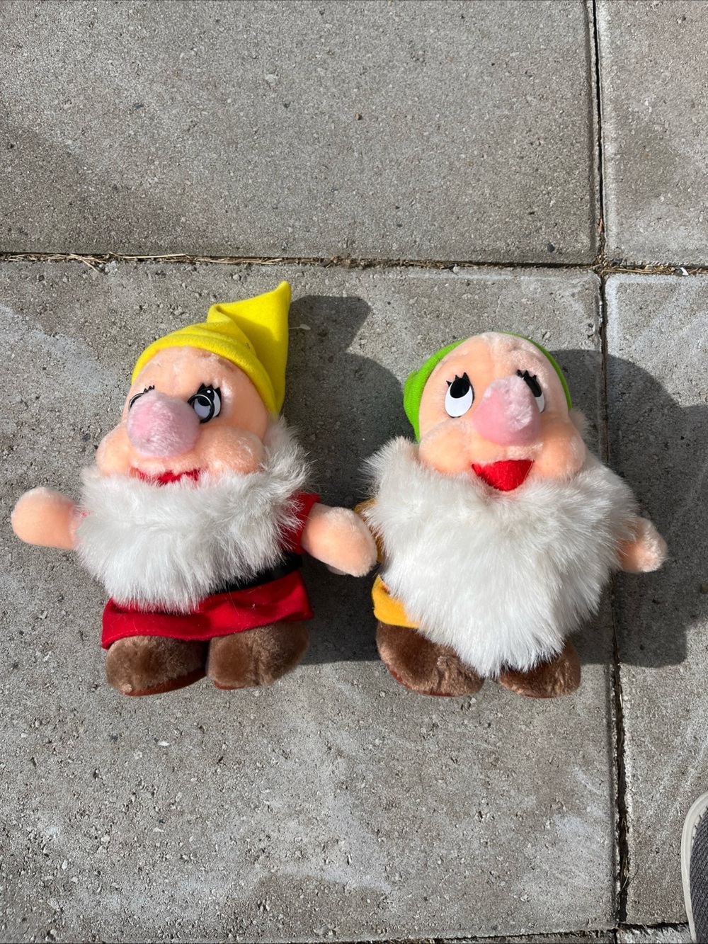 Plush Dwarf Toy Pair - Yellow & Green Hats